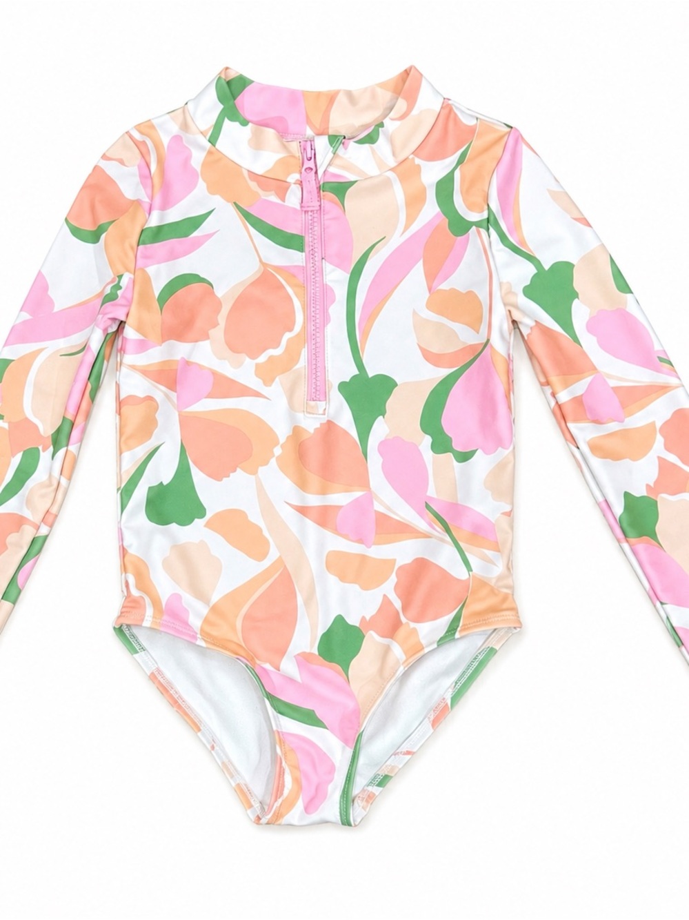 Carter’s Girls Size 5T Floral Long Sleeve Swimsuit One Piece